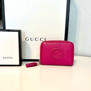Authentic Gucci Soho Small Zipper Wallet
